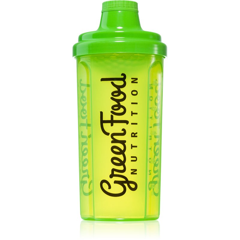 GreenFood Nutrition Shaker αθλητικό σέικερ Transparent Green 500 ml