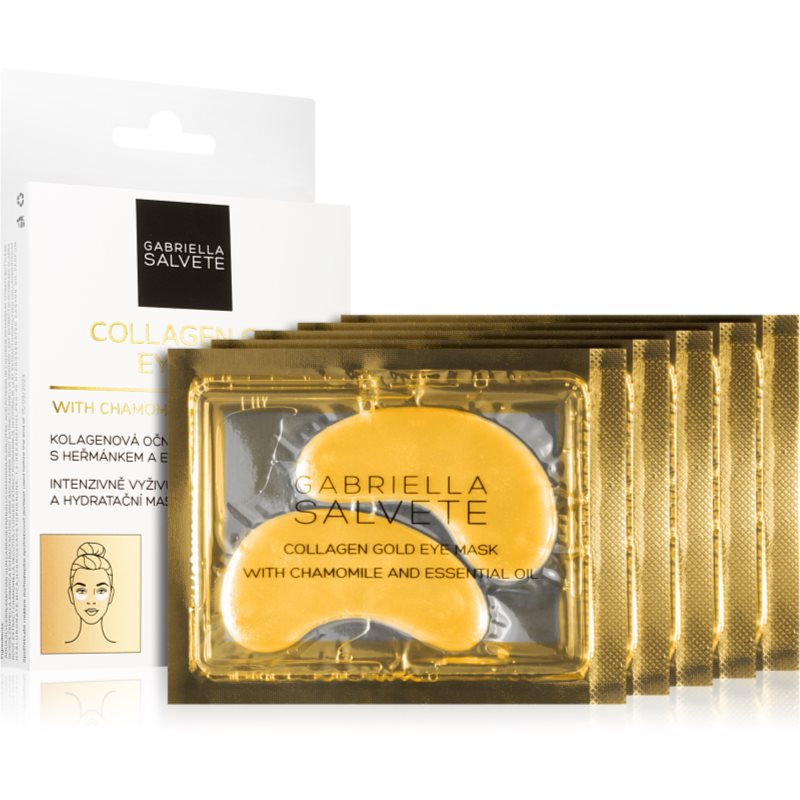 Gabriella Salvete Eye Mask Collagen Gold μάσκα ματιών κατά του πρηξίματος και μαύρους κύκλους με κολαγόνο 5x2 τμχ