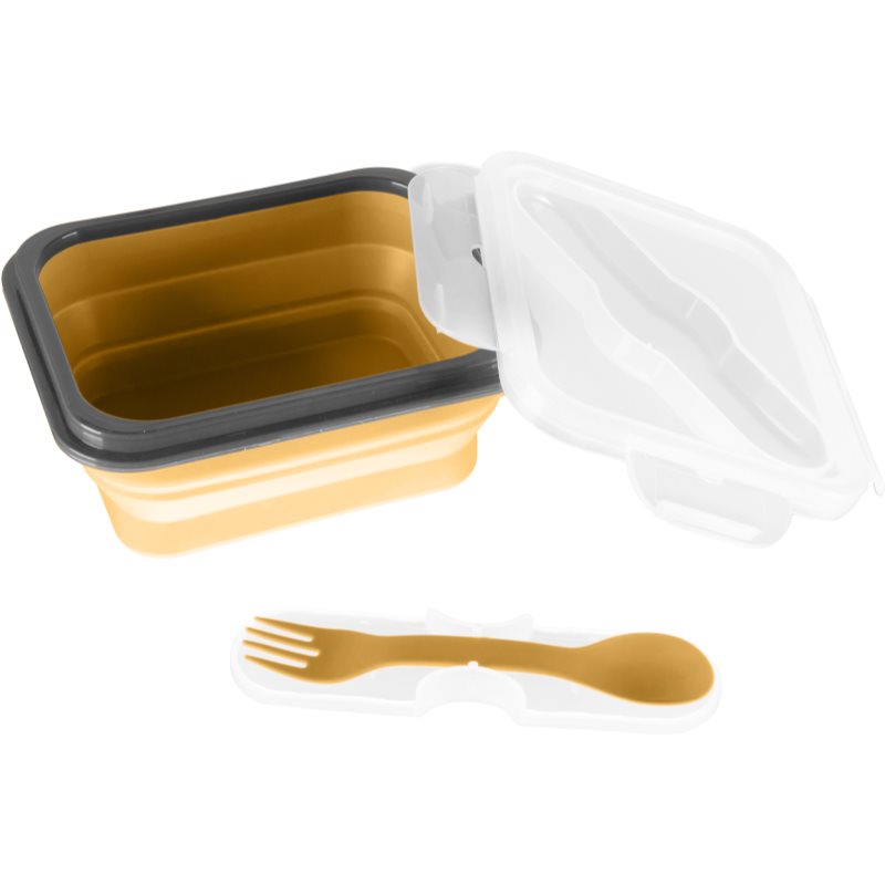Zopa Silicone Lunch Box Small σετ φαγητού Mustard Yellow 15x7,5 cm 1 τμχ