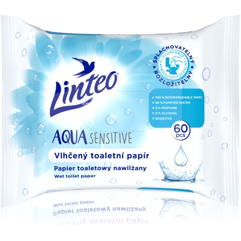Linteo Aqua Sensitive υγρό χαρτί υγείας 60 τμχ