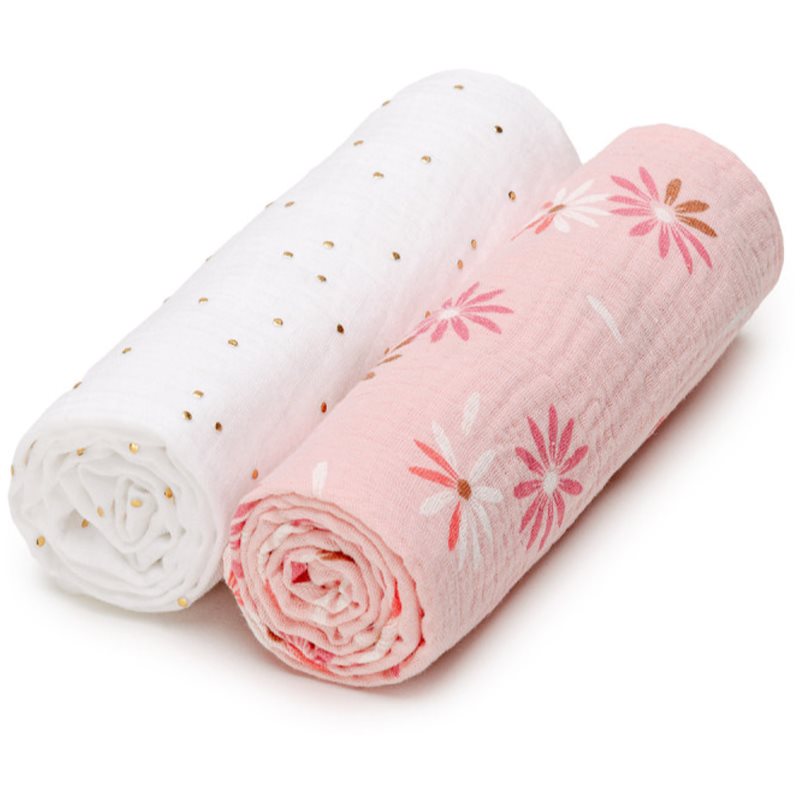 T-TOMI BIO Muslin Diapers υφασμάτινες πάνες Lily 65x65 cm 2 τμχ