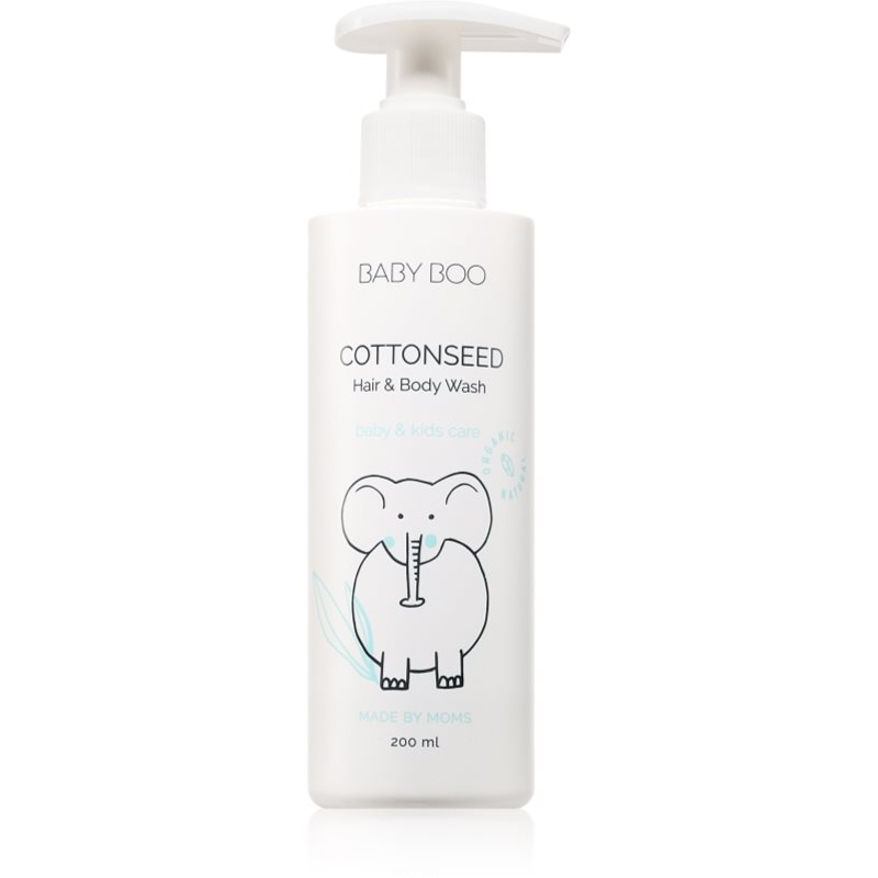 Baby Boo COTTONSEED Hair and Body Wash σαμπουάν και τζελ για ντους για παιδιά από τη γέννηση 200 ml
