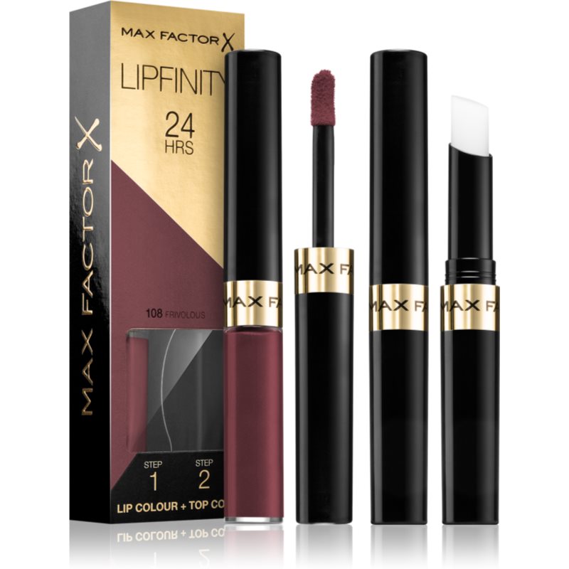 Max Factor Lipfinity Lip Colour μακράς διαρκείας κραγιόν με βάλσαμο απόχρωση 108 Frivolous 4,2 γρ