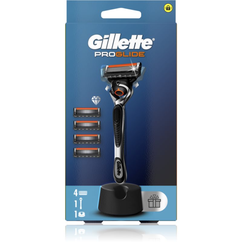 Gillette ProGlide ξυριστική μηχανή με βάση + ανταλλακτικές λεπίδες 4 τμχ