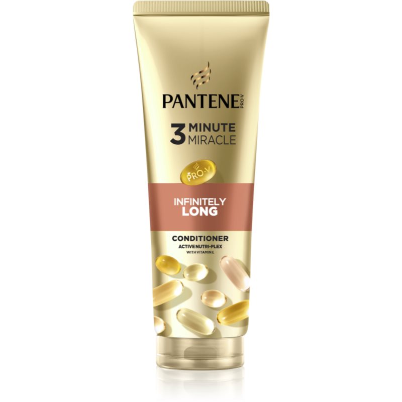 Pantene 3 Minute Miracle Infinitely Long αναγεννητικό μαλακτικό για αδύναμα και ταλαιπωρημένα μαλλιά 220 ml