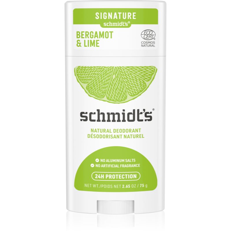 Schmidt's Bergamot + Lime στερεό αποσμητικό relaunch 75 γρ