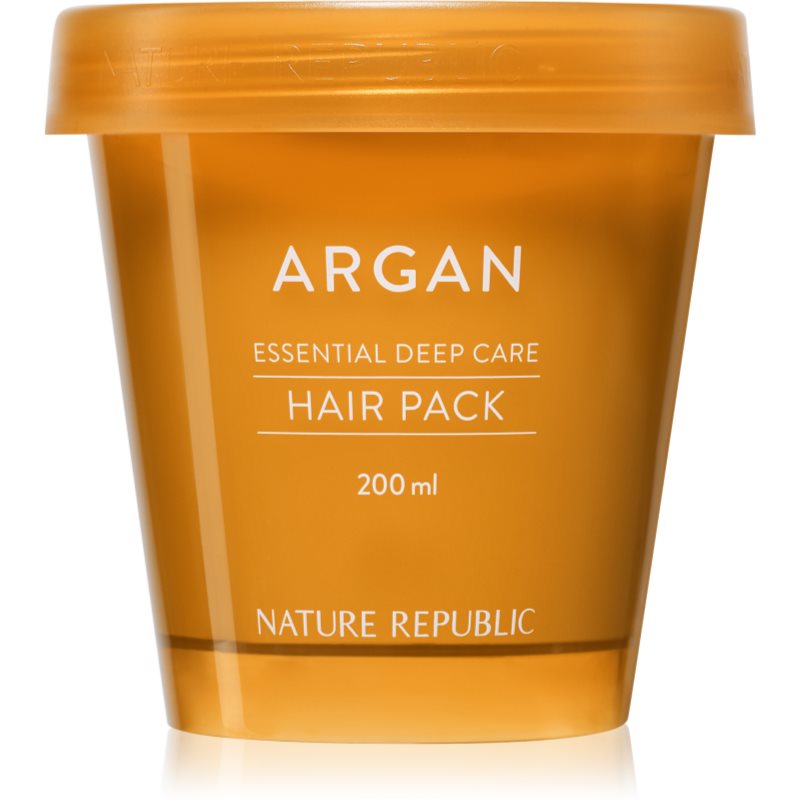 NATURE REPUBLIC Argan Essential Deep Care Hair Pack ενυδατική και θρεπτική μάσκα για κατεστραμμένα μαλλιά 200 ml