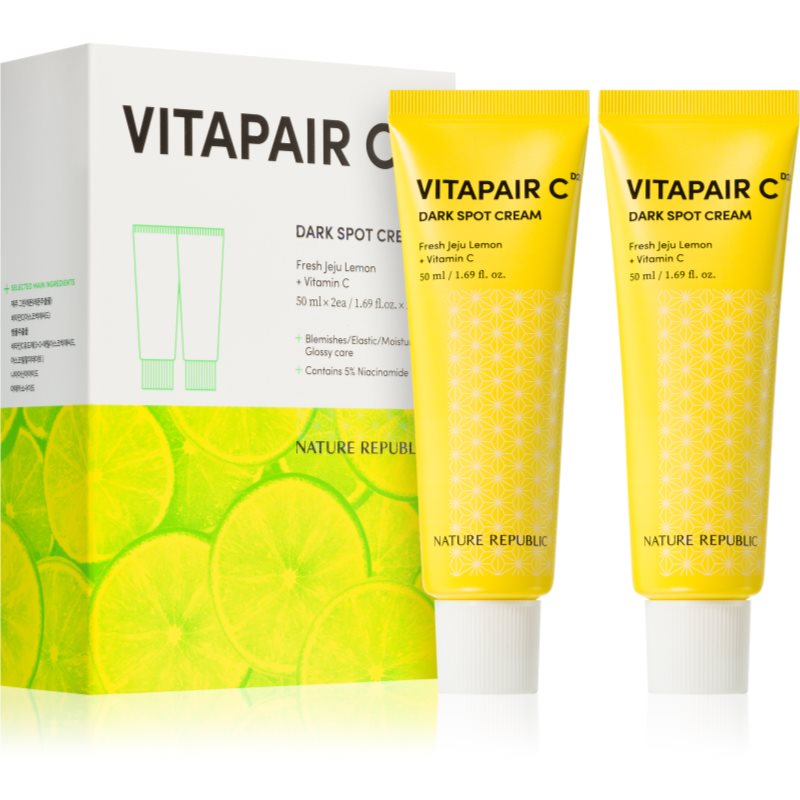 NATURE REPUBLIC Vitapair C Dark Spot Cream λαμπρυντικό τζελ κρέμα για την υπερχρωμάτωση της επιδερμίδας 2x50 ml