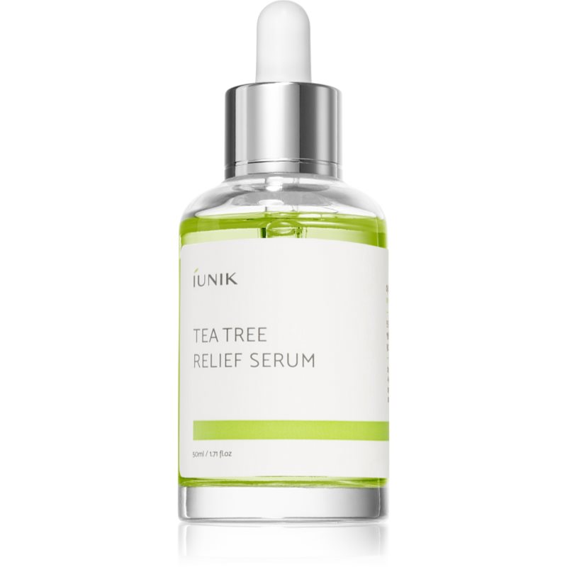 iUnik Tea Tree καταπραϋντικός ορός προσώπου για ευαίσθητη επιδερμίδα με τάση για ακμή 50 μλ