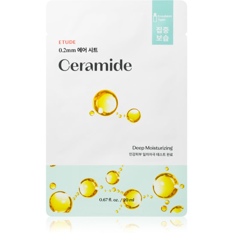ETUDE 0.2 Therapy Air Mask Ceramide υφασμάτινη μάσκα ενυδάτωσης για την ανάπλαση δερματικού φραγμού 20 ml