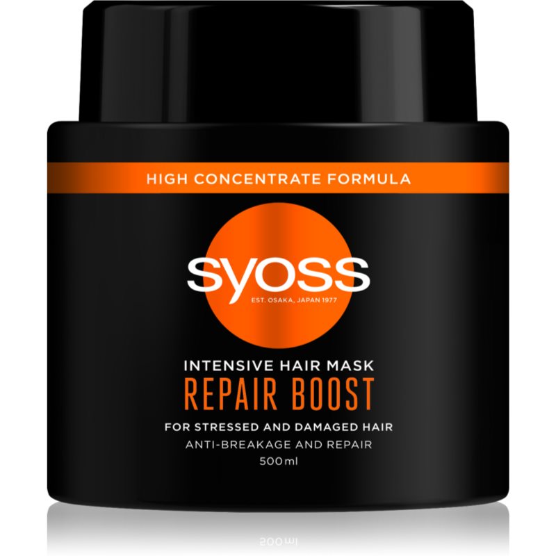 Syoss Repair Boost βαθιά ενισχυτική μάσκα μαλλιών για την αντιμετώπιση του σπασίματος των μαλλιών 500 ml