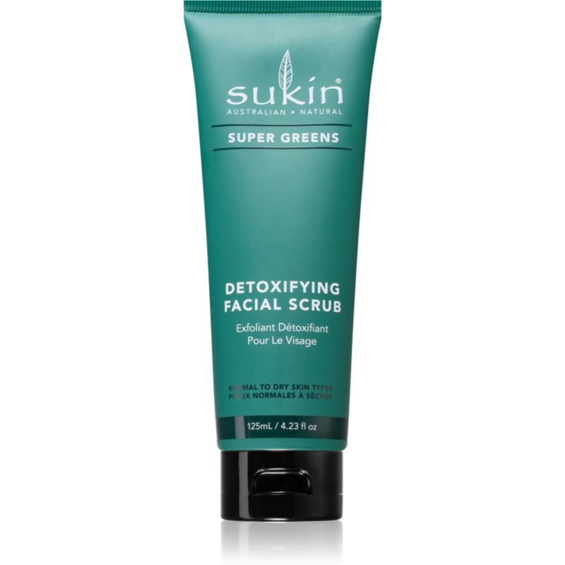 Sukin Super Greens λειαντική απολέπιση προσώπου για κανονική έως ξηρή επιδερμίδα 125 ml