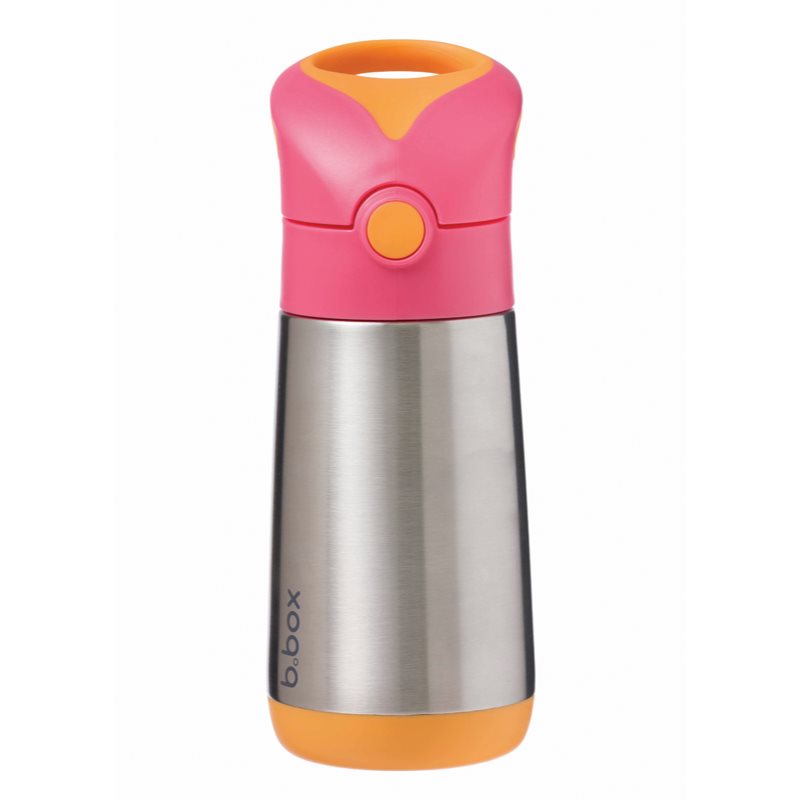 B.Box Thermos θερμός με καλαμάκι Pink Orange 350 ml