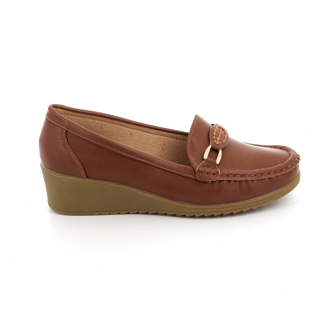 Γυναικείο Μοκασίνι Qunhui Shoes Χρώματος Καφέ A2271