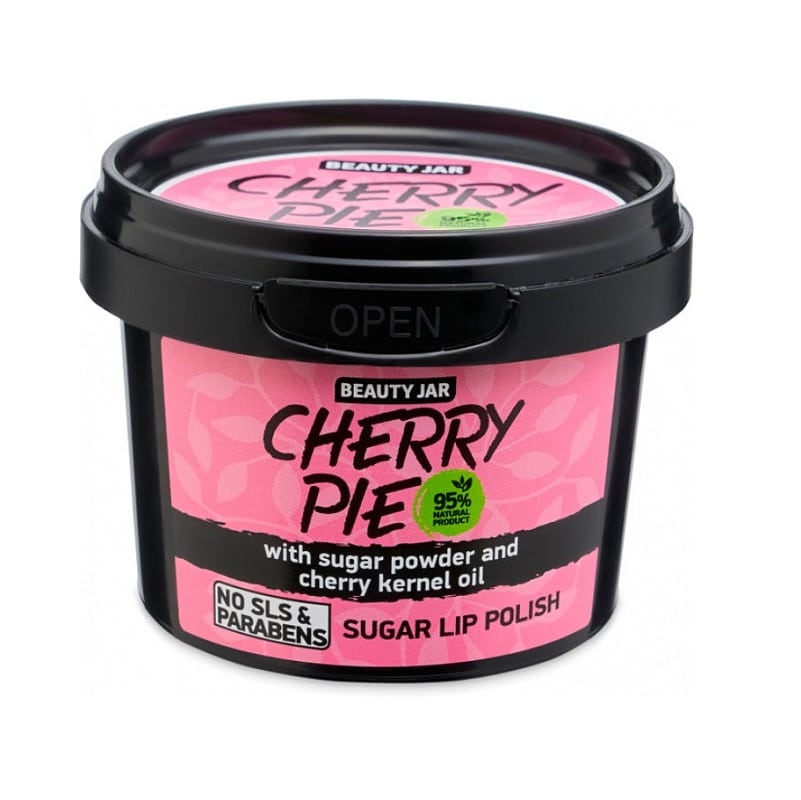 Beauty jar “CHERRY PIE” απαλό peeling χειλιών 120g
