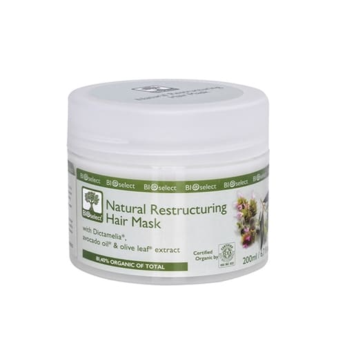 Bioselect organic φυσική αναδομητική μάσκα μαλλιών 200ml
