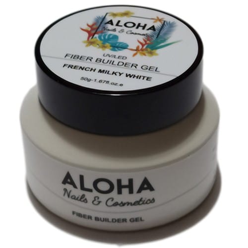 ALOHA Fiber Builder Gel 15g / Χρώμα: Milky White (Γαλακτερό Γαλλικού)
