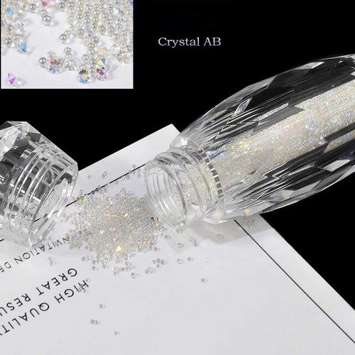 ALOHA Glass Mini Chaviar Nail Art Decoration 5g AB Crystal (Ιριδίζοντα)