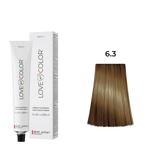 Love Me Color Βαφή μαλλιών 6.3 Ξανθό Σκούρο Ντορέ - 100ml