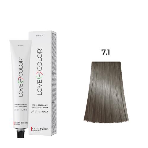 Love Me Color Βαφή μαλλιών 7.1 Ξανθό Σαντρέ - 100ml
