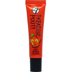 W7 paradise pout juicy metallic lip gloss 13ml - Mouthwatering Mango