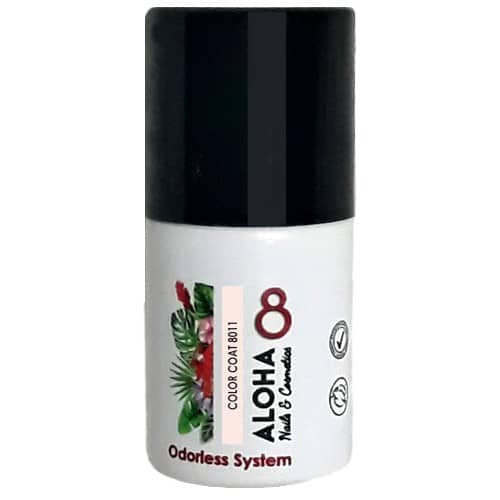 ALOHA Ημιμόνιμο βερνίκι 8ml – Color Coat A8011 / Χρώμα: Απαλό ροζ ροδακινί (Soft Peachy Pink)
