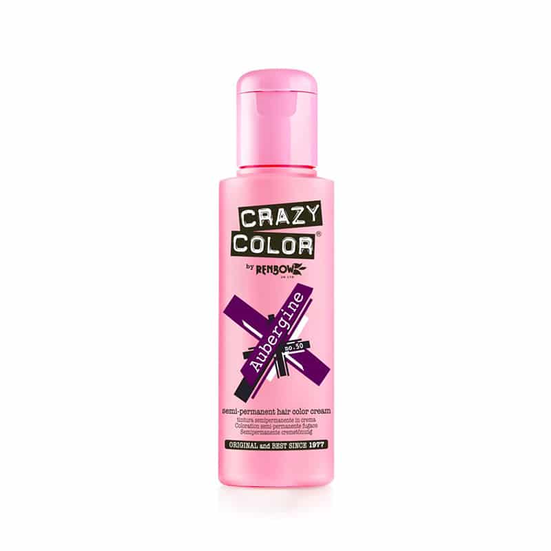 Crazy Color Ημιμόνιμη Κρέμα-Βαφή Μαλλιών Aubergine 100ml