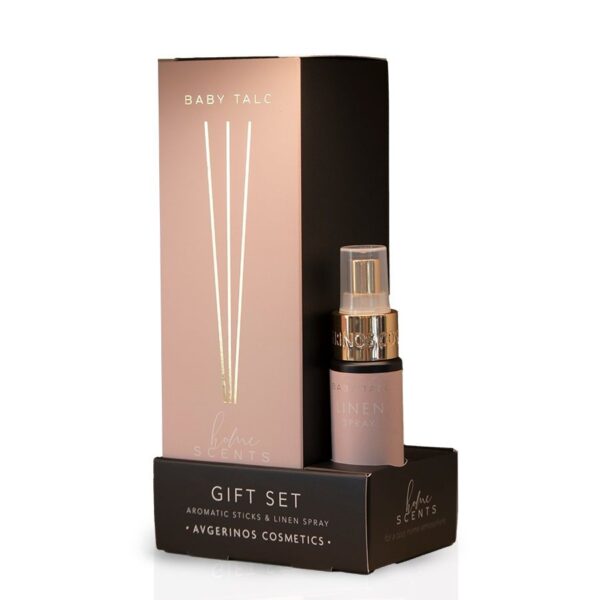 Avgerinos Cosmetics Baby Talc Gift Set Aromatic Sticks & Linen Spray