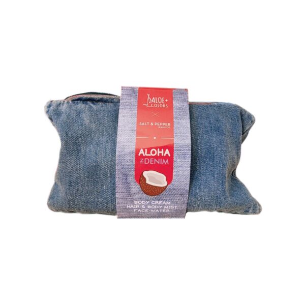 Aloe+ Colors Aloha in Denim Bag (Body Cream 100ml, Hair & Body Mist 100ml & Face Water 100ml)