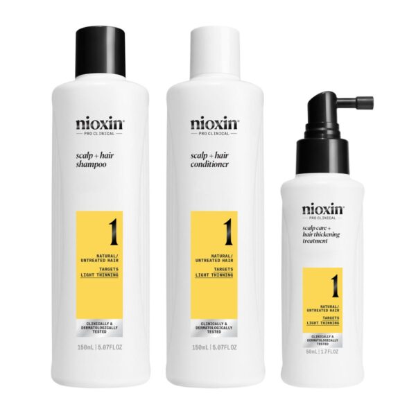 Nioxin Pro Clinical Scalp System 1 Trial Kit (Shampoo 150ml, Conditioner 150ml & Treatment 50ml)
