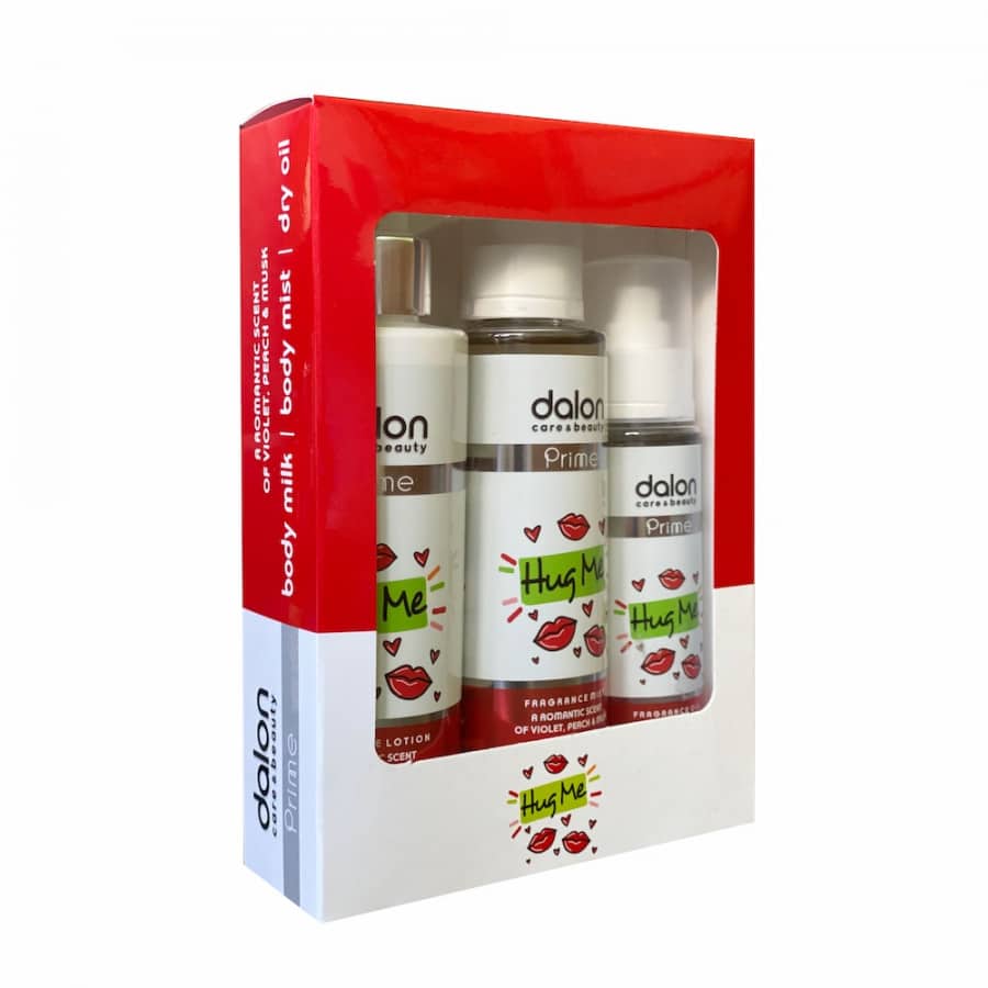 Dalon hug me prime body milk 200ml + body mist 100ml + body oil 200ml