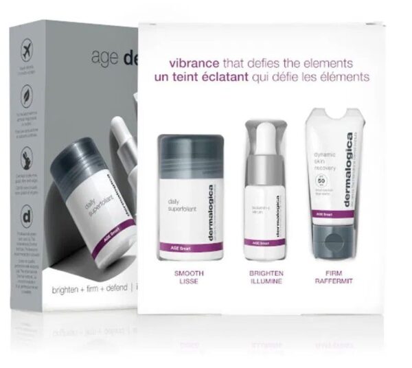 Dermalogica AGE Defense Kit (Daily Superfoliant 13gr, Biolumin-C Serum 10ml & Dynamic Skin Recovery SPF50 12ml)
