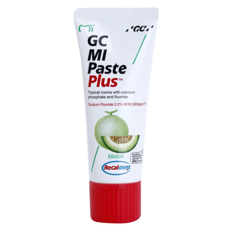GC MI Paste Plus οργανομεταλλική προστατευτική κρέμα για τα δόντια με φθόριο γεύση Melon 35 ml