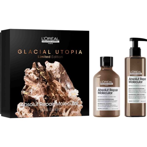 L’Oréal Professionnel Serie Expert - Glacial Utopia Absolut Repair Molecular Duo Gift Set XMAS 2024 (Shampoo 300ml & Rinse-Off Serum 250ml)