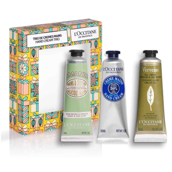 L'Occitane En Provence Hand Cream Trio (Almond 30ml, Shea Butter 30ml & Verbena 30ml)