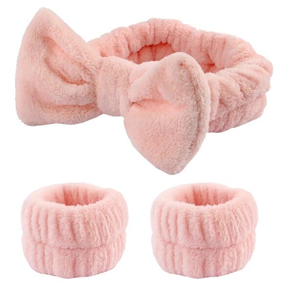 Bobby Warren Spa Headband & Wristband - Pink (15cm & 7,5cm)