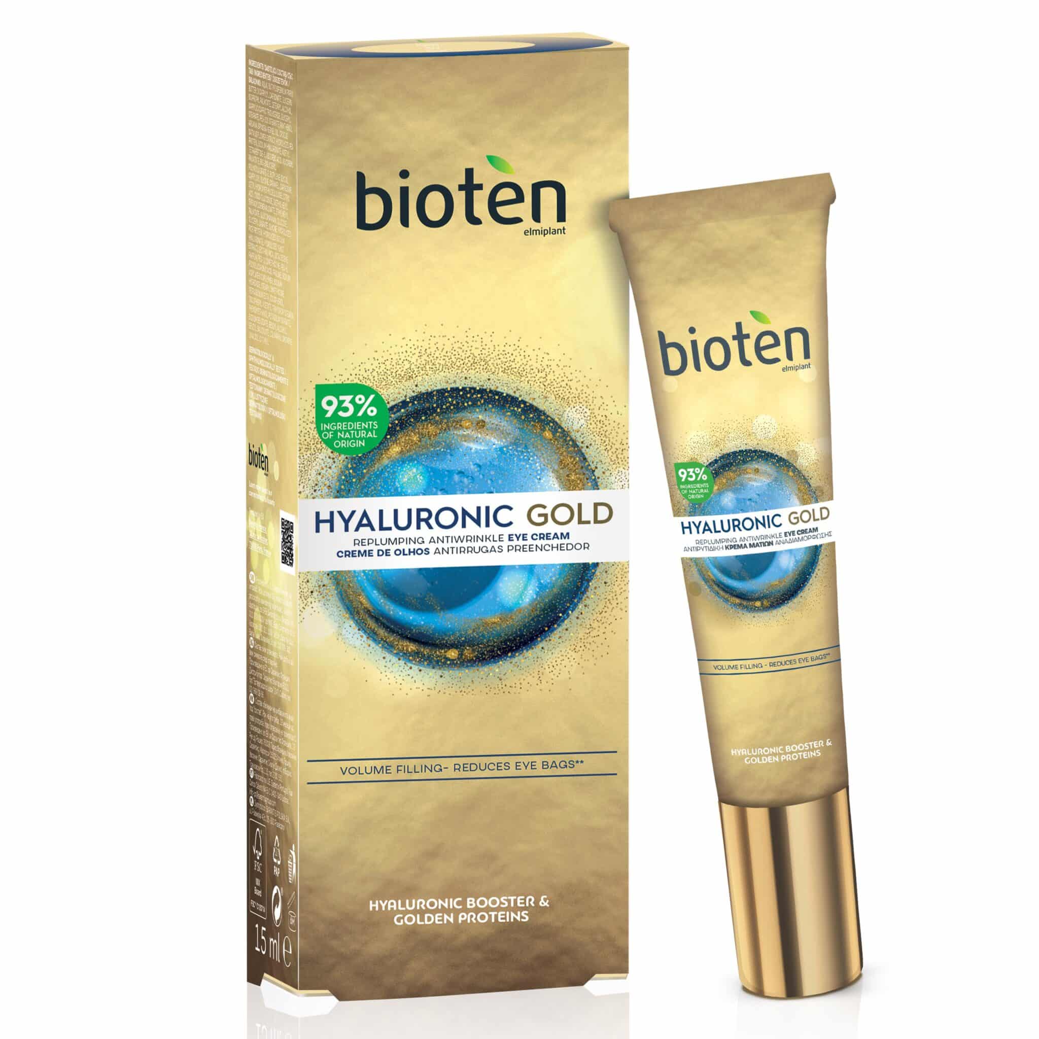 Bioten hyaluronic gold αντιρυτιδική κρέμα ματιών 15ml