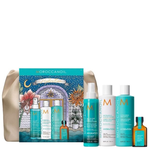 Moroccanoil Hydration Holiday Set XMAS 2024 (Shampoo 250ml, Conditioner 250ml, Leave-in Conditioner 160ml & Treatment 25ml)