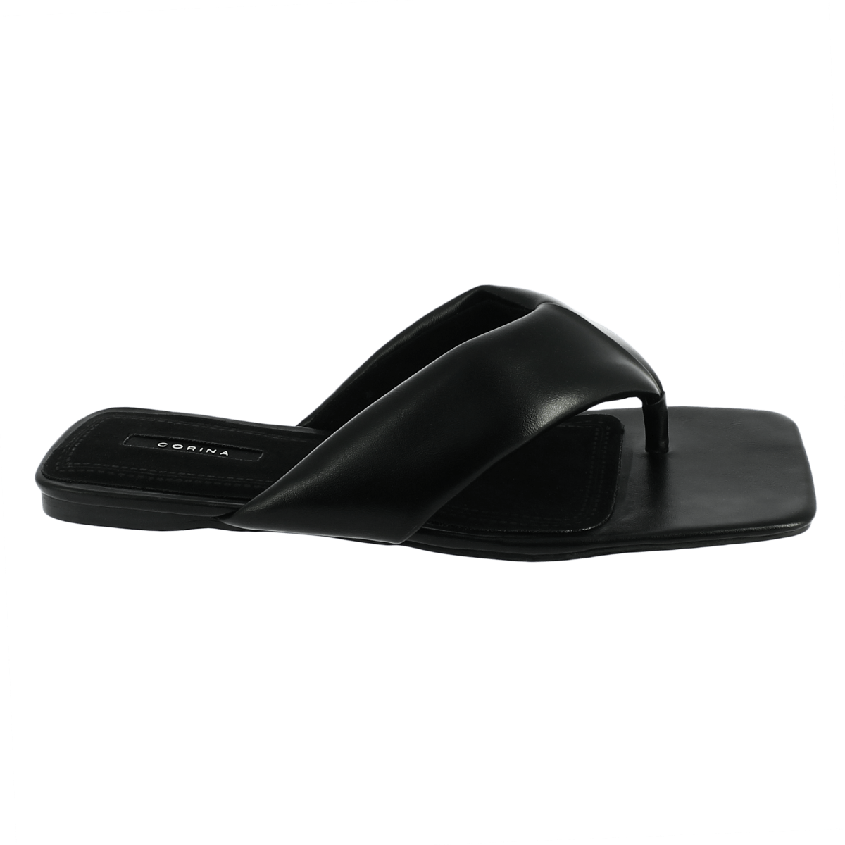 IQSHOES 107.C1451 Μαύρο Σαγιονάρα Δίχαλο Με Τετράγωνη Μύτη