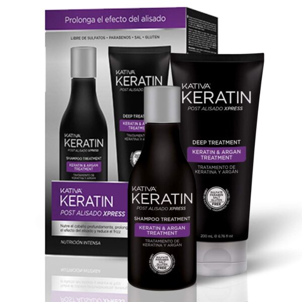 Kativa Keratin Post Alisado Xpress Kit (Shampoo 250ml & Treatment 200ml)