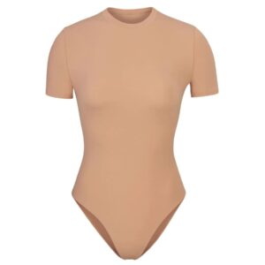Κορμάκι Κοντομάνικο Μπεζ Second Skin - Σκούρο Μπεζ
