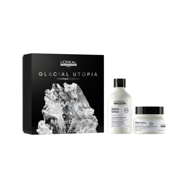 L’Oréal Professionnel Serie Expert - Glacial Utopia Metal Detox Duo Gift Set XMAS 2024 (Shampoo 300ml & Mask 250ml)