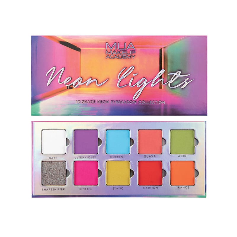 MUA Neon Lights 10 Shade Eyeshadow Palette