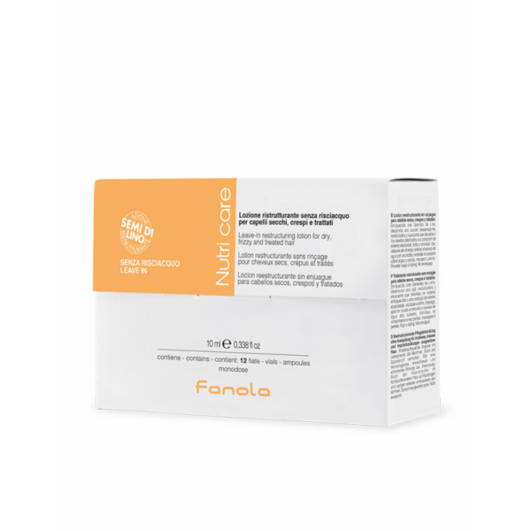 Fanola NutriCare - Leave-In Restructuring Lotion for Dry, Frizzy & Treated Hair (12x10ml)