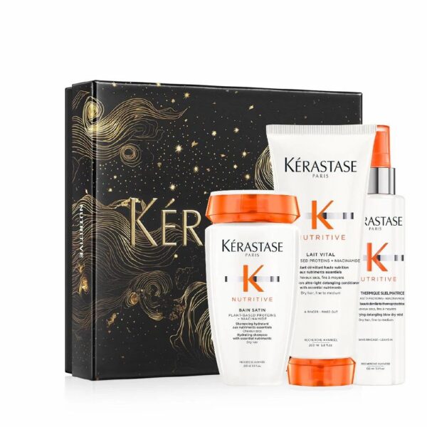 Kérastase Nutritive - Gift Set XMAS 2024 For Dry Hair (Bain Satin 250ml, Lait Vital 200ml & Lotion Thermique Sublimatrice 150ml)