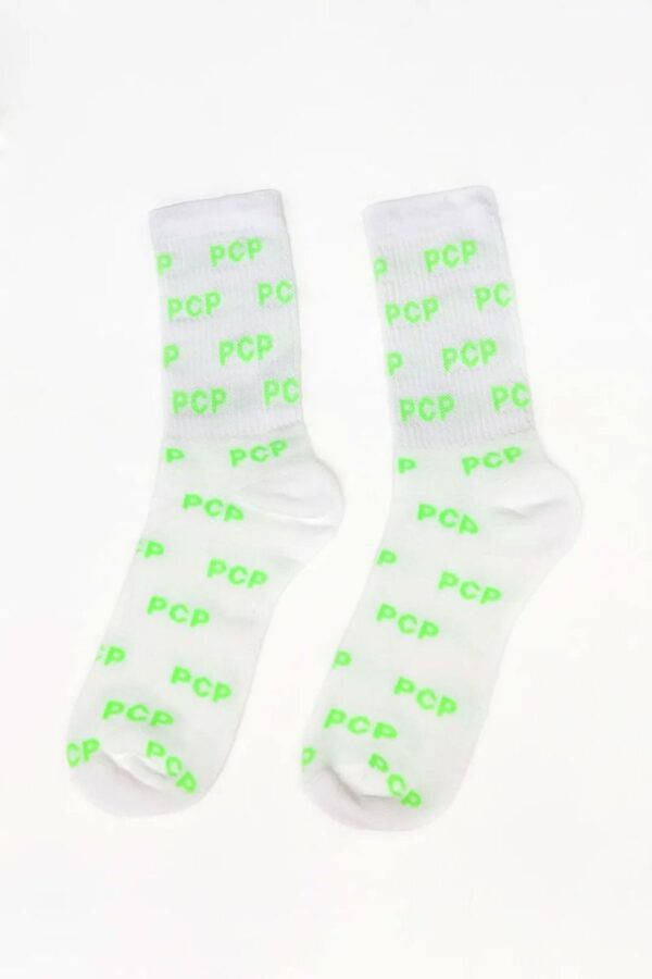 PCP Unisex Κάλτσες Μοτίβο Fluo Λαχανί