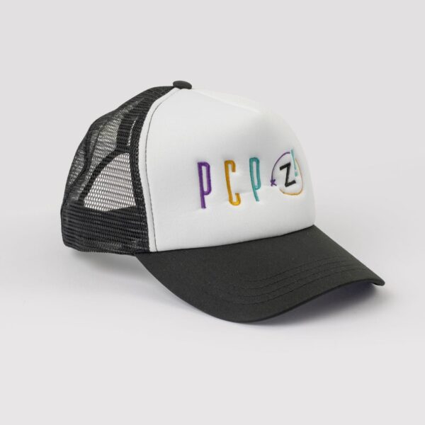 PCP Λευκό - Μαύρο με Παστέλ Λογότυπο Unisex Baseball Hat - Zizel Beauty Shop 10-Years Anniversary Edition 2025