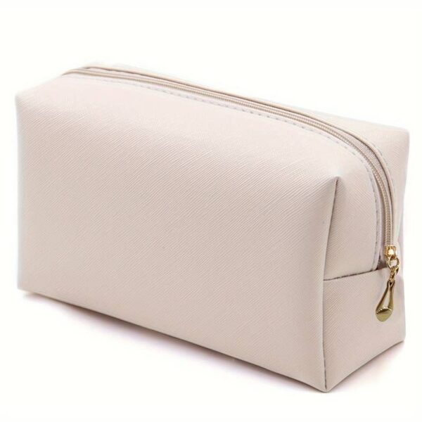 Bobby Warren PU Leather Cosmetic Bag - Beige