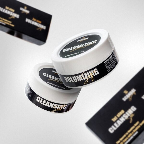 Scandal Beauty Scalp Scrubs Double Set (Cleansing Salt 80ml & Volumizing Sugar 80ml)