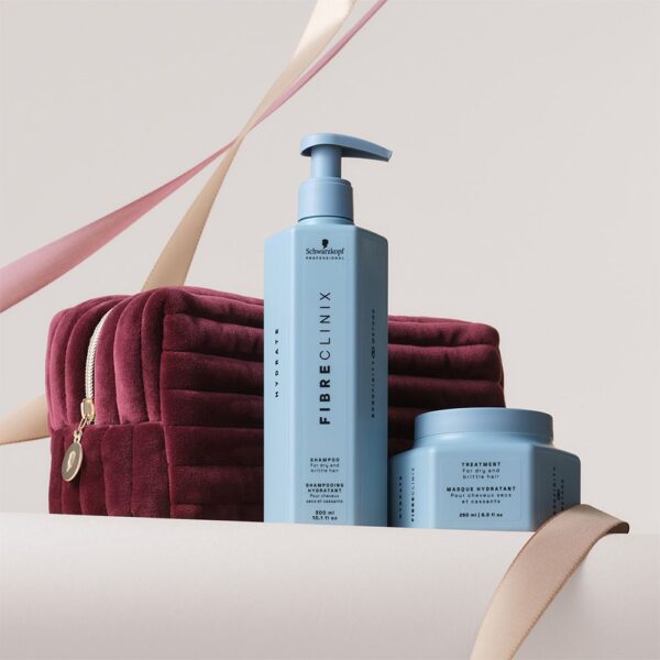 Schwarzkopf Professional Fibre Clinix Hydrate Gift XMAS 2024 Bag (Shampoo 300ml & Treatment 250ml)